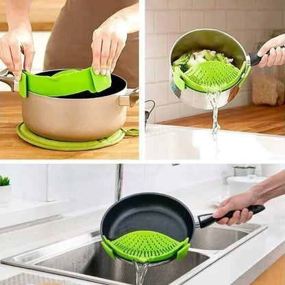 Clip On Strainer Silicone For All Pots And Pans