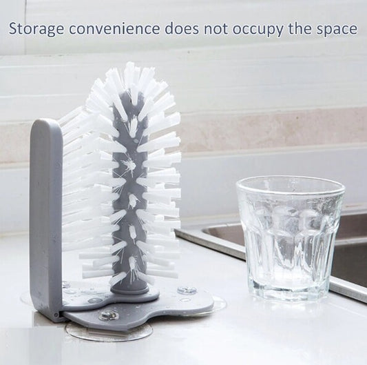 Suction Cupped Glass Cleaning Brush